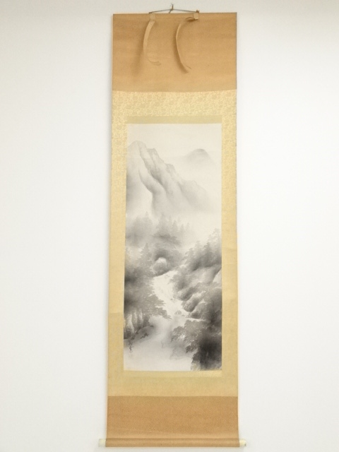 JAPANESE HANGING SCROLL / HAND PAINTED / LANDSCAPE
